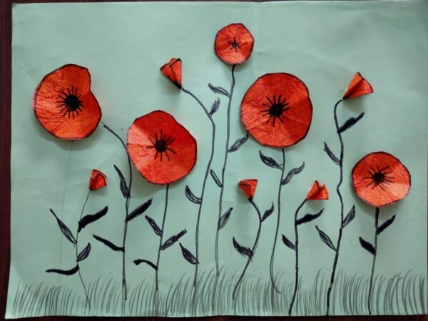 Ananya Kashyip - 7yrs - Flowers in garden