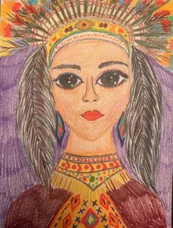 Lara Ekinci - 8Yrs - Native Americans' traditional culture. Woman’s costume.
