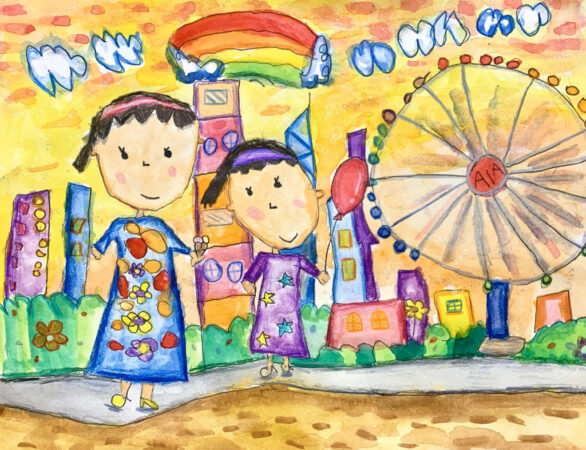 Yu xinwen Cecilia - 5Yrs - “Sunset in Central Hong Kong”
